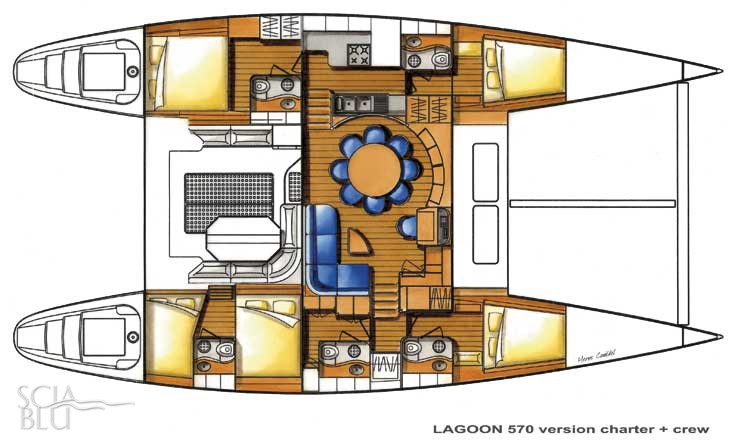 Lagoon 570: layout