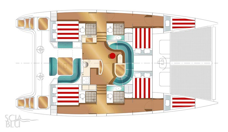 Nautitech 47: layout vers. 6 cabine