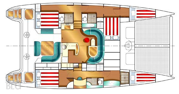 Nautitech 47: layout vers. 5 cabine