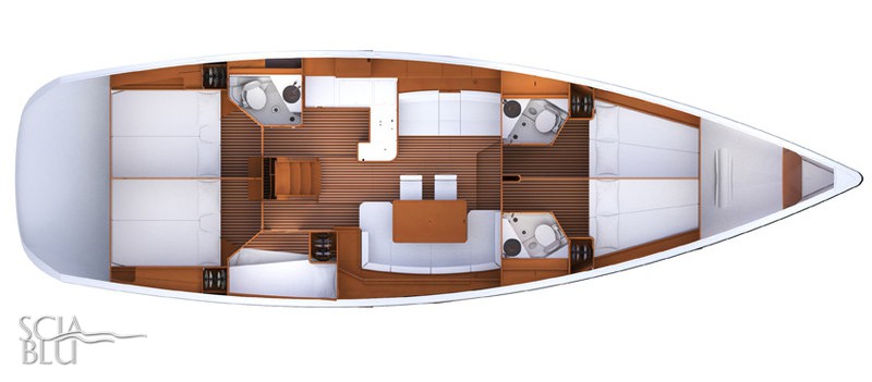 Jeanneau 53: layout 5 cabine