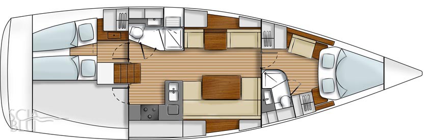 Hanse 430: layout