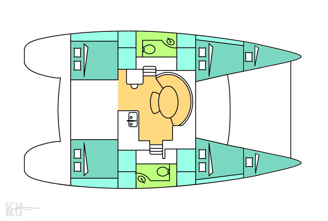 Lagoon 380 S2: layout