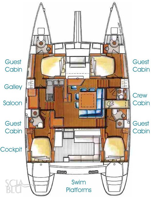 Lagoon 500: layout