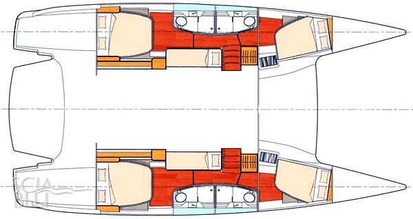 Salina 48 versione Quatuor: layout