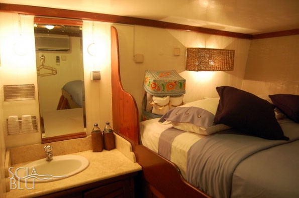 Schooner indonesiano: cabina