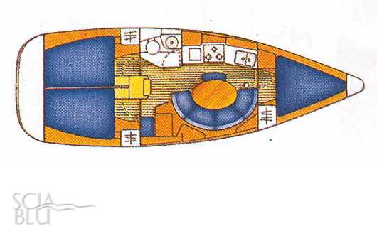 Sun Odyssey 34.2: layout