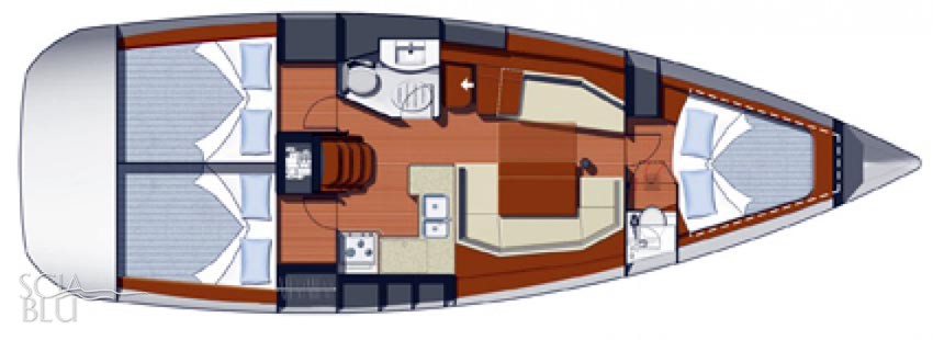 Sun Odyssey 39i: layout