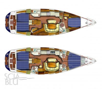 Sun Odyssey 49: i vari layout