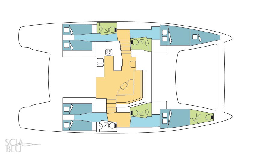 Catana 50 oc, layout (vers. 2008)