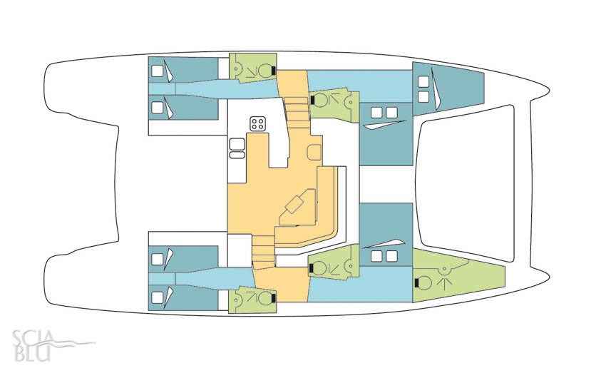 Catana 50 oc, layout (vers. 2009)