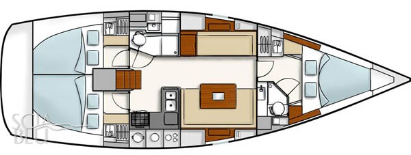 Hanse 400: layout