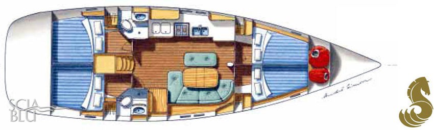 Oceanis 473: layout