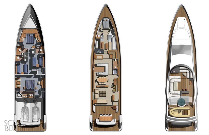 Aicon 85 fly: il layout