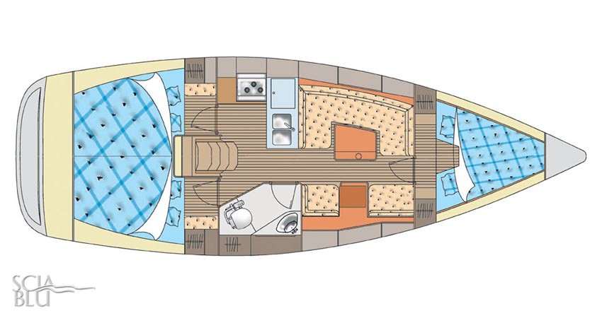 Elan 344 Impression: layout