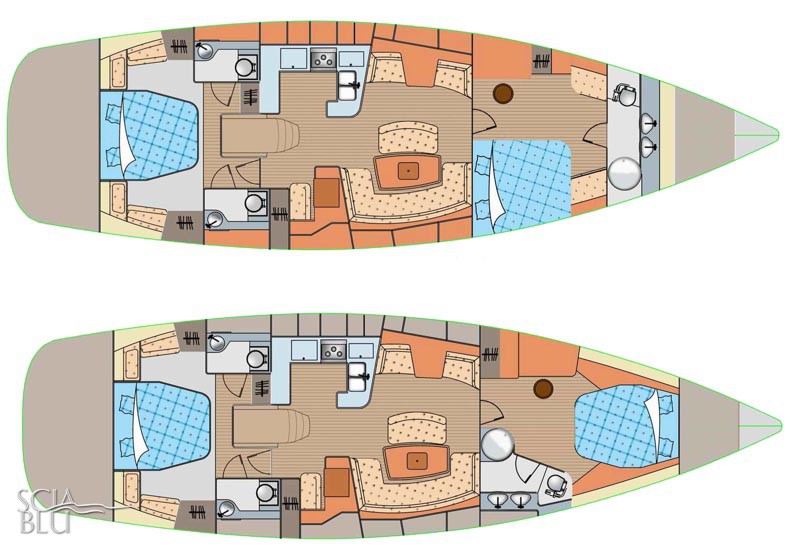 Elan 514 Impression: layout versioni armatoriali